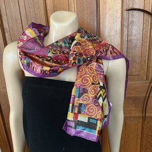 Laura Geraldi Colorful Geometric metallic Scarf